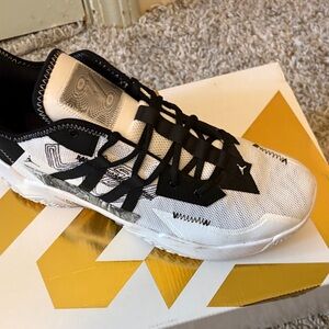 Jordan Black and White Mesh Sneakers